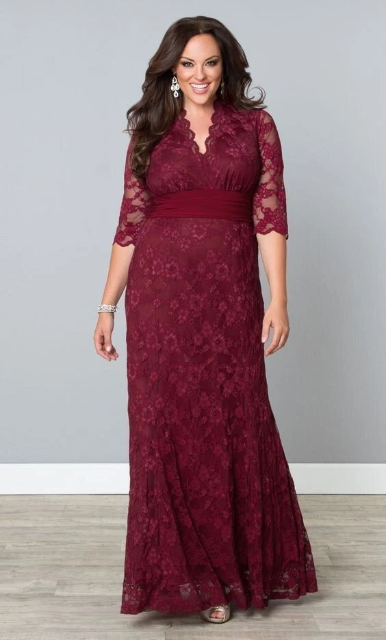 formal women's jcpenney dresses Kiyonna Womens Plus Size Cara Velvet Wrap Dress main image 0