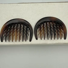 Parcelona French Arch Zig Zag Small Celluloid Acetate Side Hair Combs(2 Pcs)