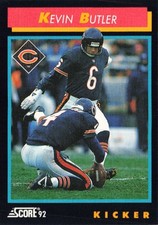 KEVIN BUTLER 1992 Score #377 Chicago Bears Kicker Football Card