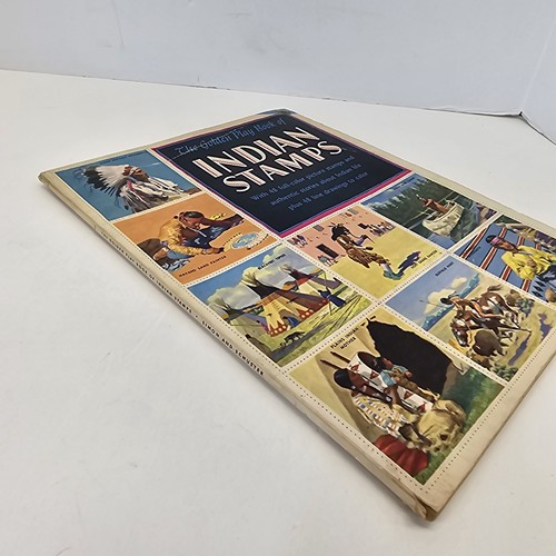 Vintage 1954 The Golden Play book of Indian Stamps Childrens Activity Book - Picture 2 of 15