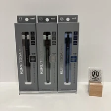 Uni Kurutoga Metal 3pieces set Gray Black Blue mechanical pencil 0.5mm Japan New