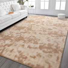 5x8 Washable Area Rugs for Bedroom Living Room, Low Pile Ulta-Thin Solid Color