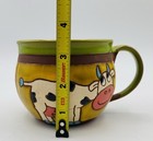 PAPAS POTTERY Signed Coffee Mug Cow Farm Mug Hand Painted Colorful — photo 9