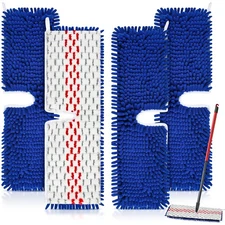 4 Pack Microfiber Flip Mop Head Refills for Hardwood Floors, Compatible with ...