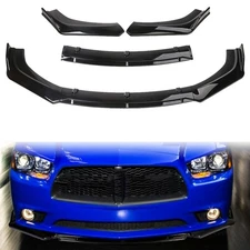 For Dodge Charger 06-14 Glossy Black Front Bumper Lip Splitter Spoiler Body Kit