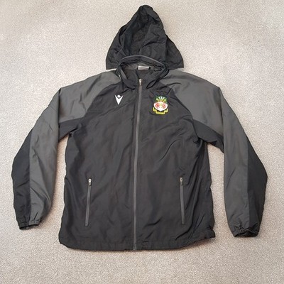 Wrexham Mens Jacket Small Black Macron Rain Coat Football