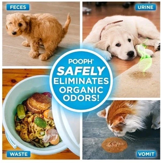 Paquete de 3 spray eliminador de olores para mascotas POOPH 32 oz único y 32 oz - sin fragancia Foto 3 de 4