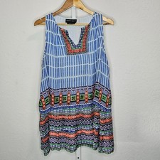 Hemant & Nandita Anthropologie Silk Beaded Boho Dress Sleeveless India Large