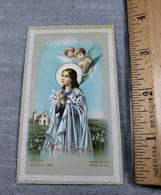 Vintage Holy Prayer Card St Maria Goretti Christian Religious A68