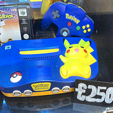 Nintendo 64 N64 Pokémon Pikachu Edition Blue/Yellow Console w/ Controller