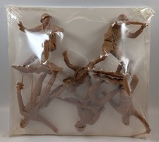 Marx 6" Japanese Plastic Infantry WWII Army Men Toy Soldiers READ DESCRIPTION