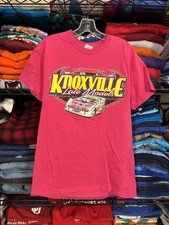 Gildan Ultra Cotton Shirt Mens Medium Pink Knoxville Late Models Racing Tee