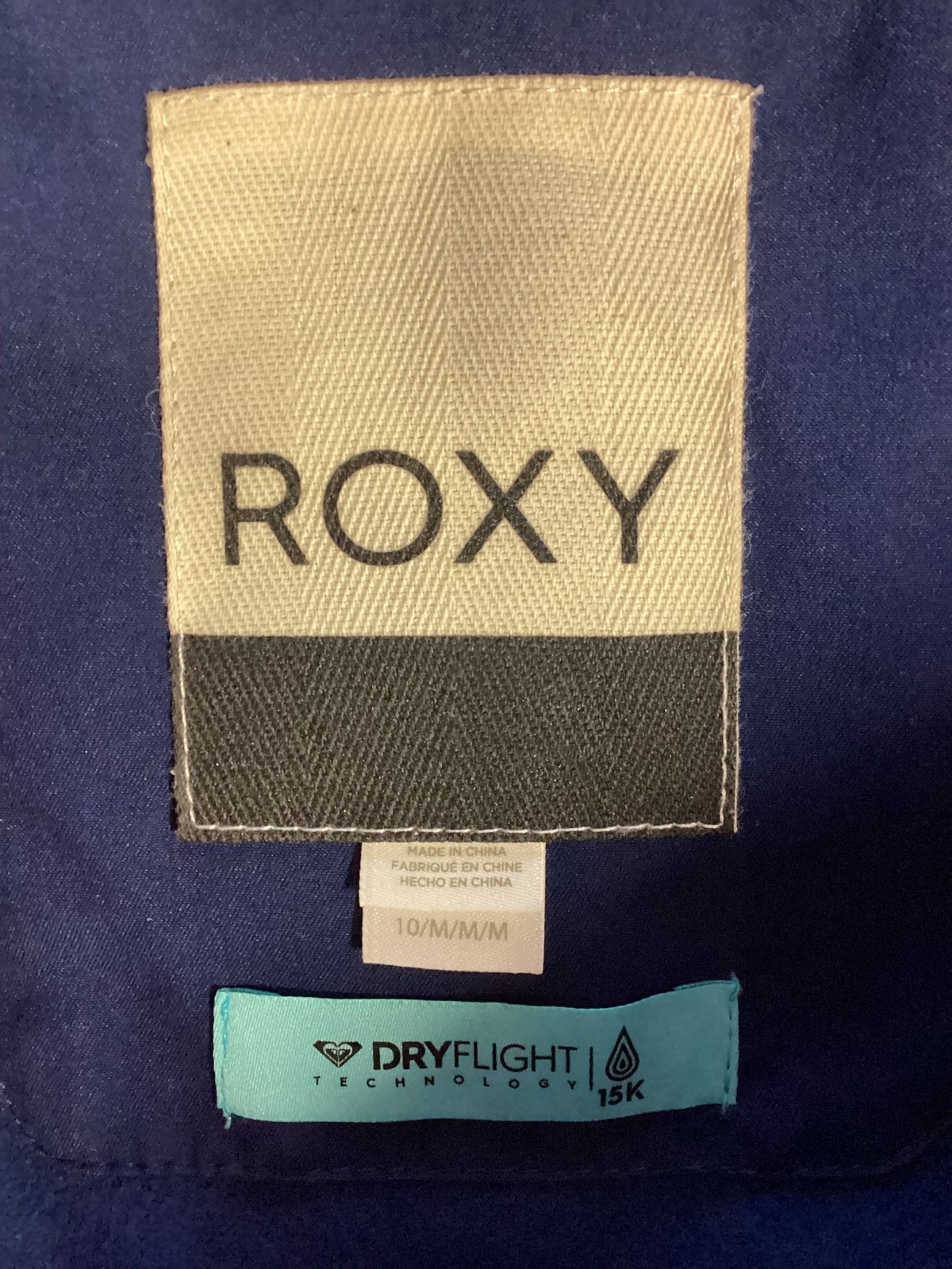 ROXY GIRLS BAMBA SNOW JACKET SKI  SIZE M / 10Y LIGHT GREY/ NAVY RRP £180 IB image 5