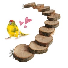 Bird Ladder Wooden Parrot Cage Toy Hamster Platform Stand Bird Perch Accessories