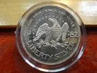 Vintage 1982 A-Mark Liberty One 1 Oz .999 Silver Bullion Round - No Reserve