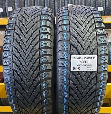 2x GEBRAUCHTREIFEN THERMO 185/60R15 88T XL PIRELLI CINTURATO WINTERREIFEN M+S