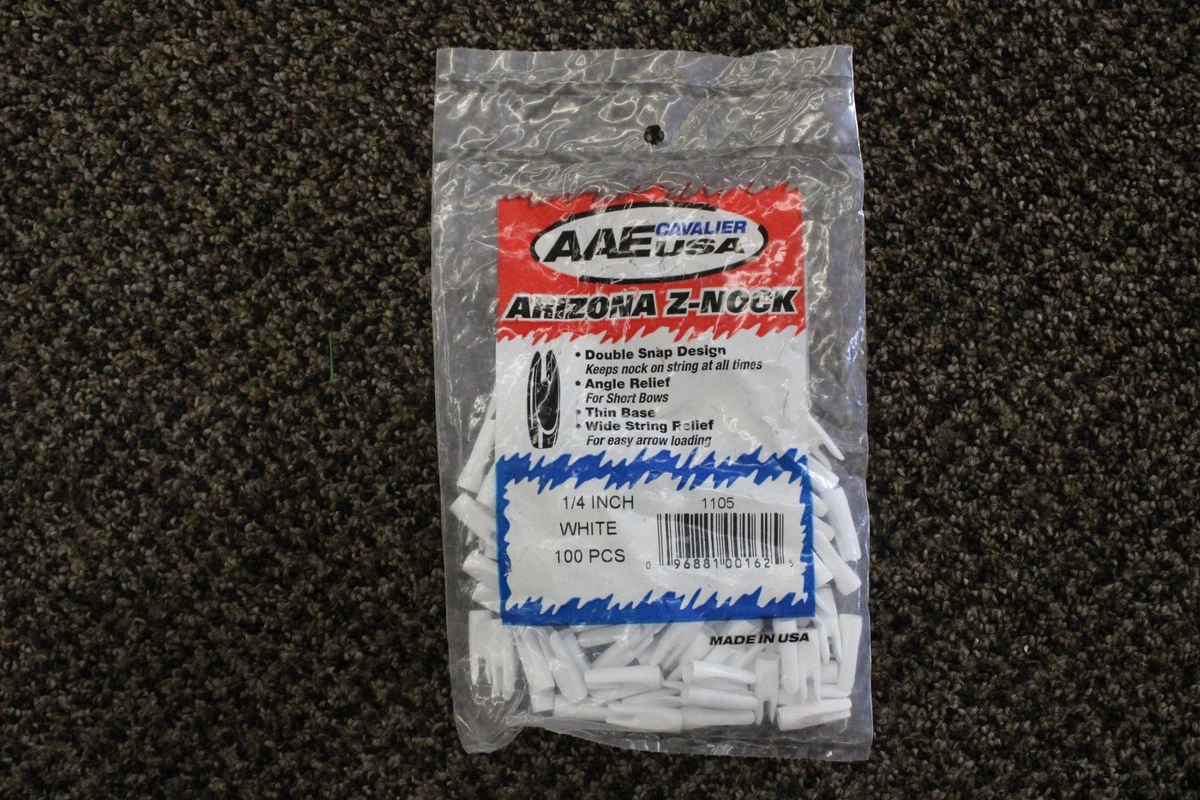 AAE Z Nocks - 1/4" White - 100ct