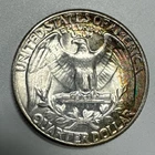 1958 Washington Silver Quarter Gem BU Rainbow Toning.