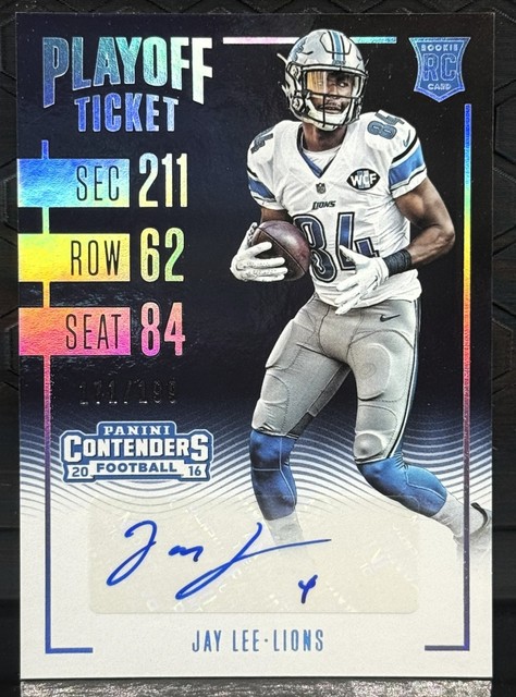 2016 Panini Contenders - Jay Lee #124 - Playoff Rookie Ticket Autogramm #/199