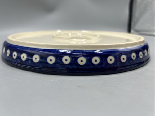 Piatto torta margherita blu cielo Boleslawiec Pottery 9 - Foto 4 di 4