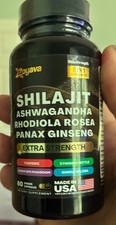 Organic Shilajit Himalayan Energy Booster Ashwagandha Rhodiola Exp 7/27 60 caps