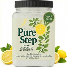 Carpet Deodorizer with Organic Lemon Scent - Pet Safe 32oz Carpet Freshener, ...