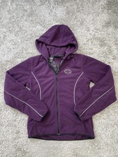 Harley-Davidson Jacket Womens Small Purple Fleece Hooded Full Zip Embroidered