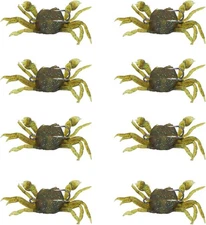 Topyond 8Pcs Artificial Crab Bait, 13cm Simulation Soft greenish brown 