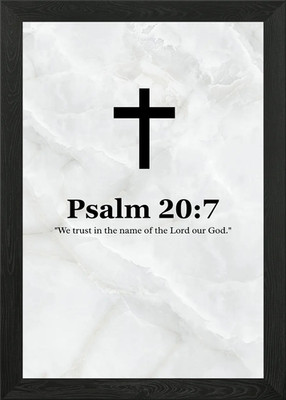 Psalm 20,7 Christlicher Bibelvers Gerahmt Wandbild Poster Leinwanddruck Bild