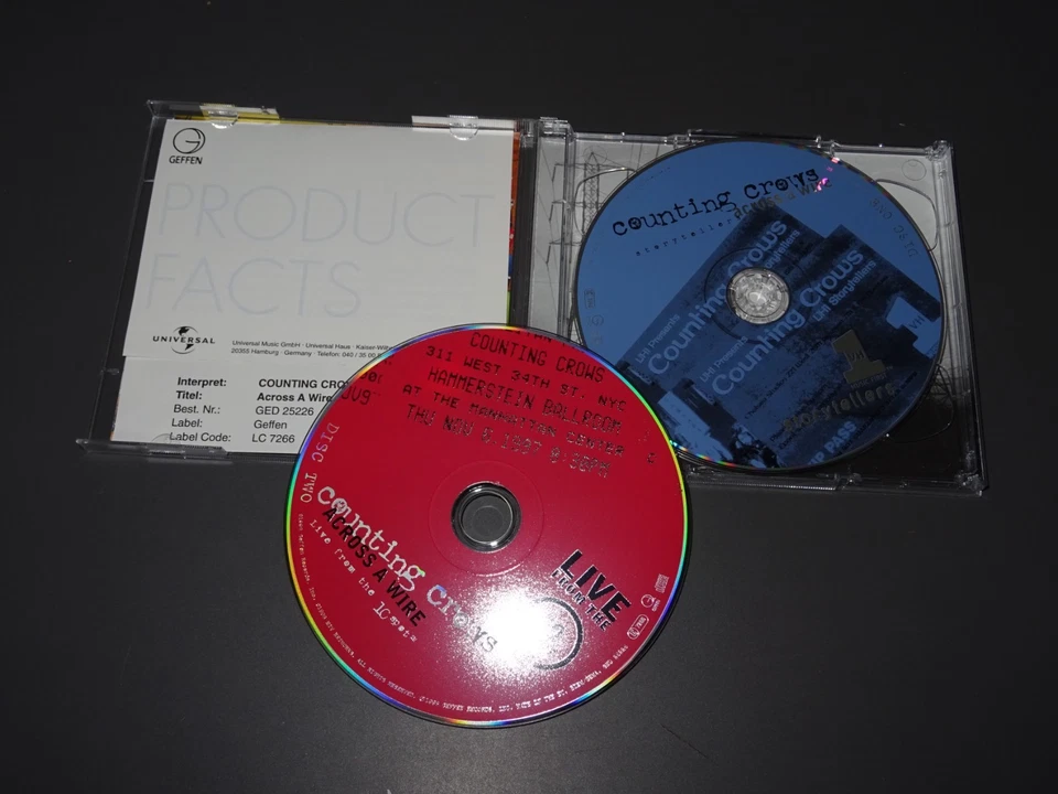 COUNTING CROWS - ACROSS A WIRE / 2-CD-SET 1998 (MINT-) & PROMO-SHEET - Bild 3 von 3