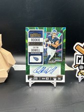Colton Dowell 2023 Contenders Green Lazer Holo Rookie Auto Titans (CBR)
