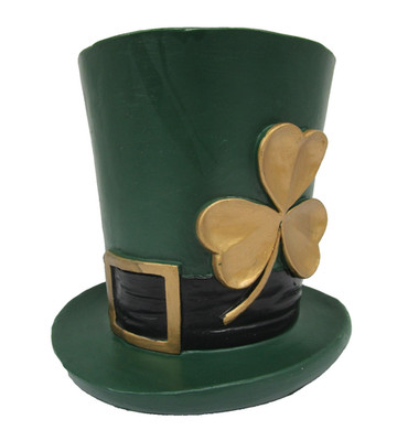 Transpac Resin Green Leprechaun Top Hat Planter Irish Saint Patricks Day