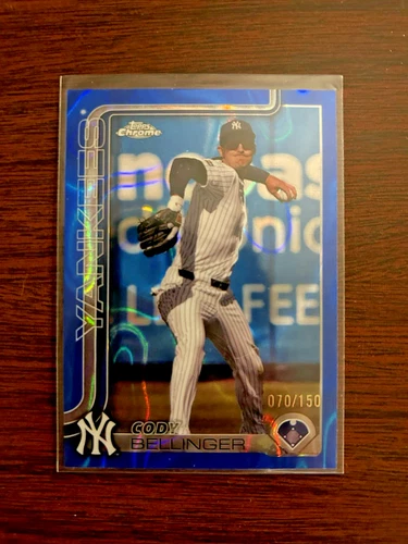 2025 Topps Chrome Cody Bellinger Blue Raywave Refractor /150 Yankees SP