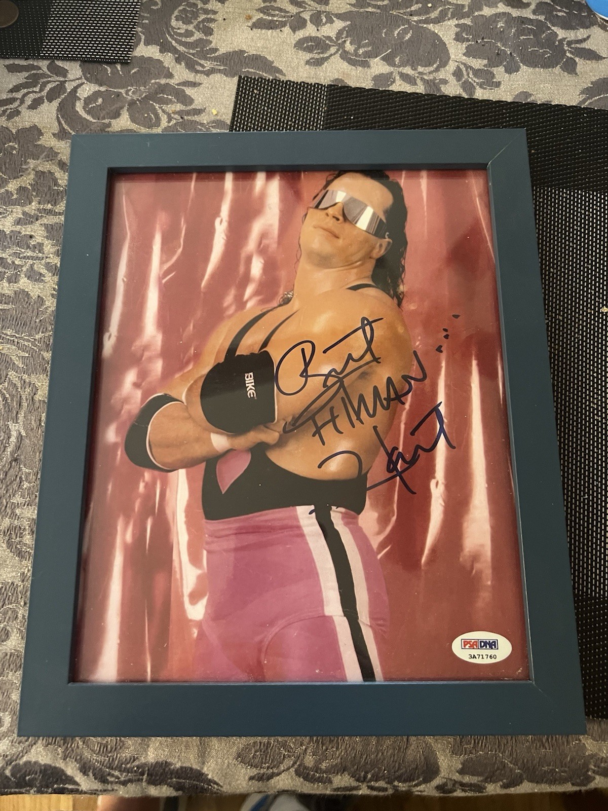 Bret Hart Autographed Photo PSA DNA Certification