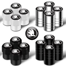 4Pcs Metal Silver Car Wheel Tire Valve Air Caps Stem Covers