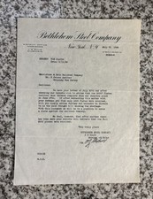BETHLEHEM STEEL CO PA  Letterhead LETTER  EPHEMERA New York July 31, 1928