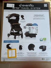 BRAND NEW - Evenflo Otto Travel System with LiteMax Infant Car Seat, Chia Black