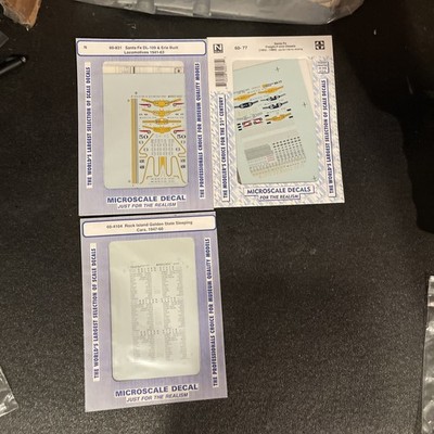 Lot of 3 Microscale #1 Train Decals Model Kit N Scale US Seller