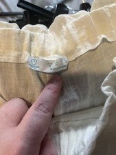 White Linen Wide-Leg Trousers