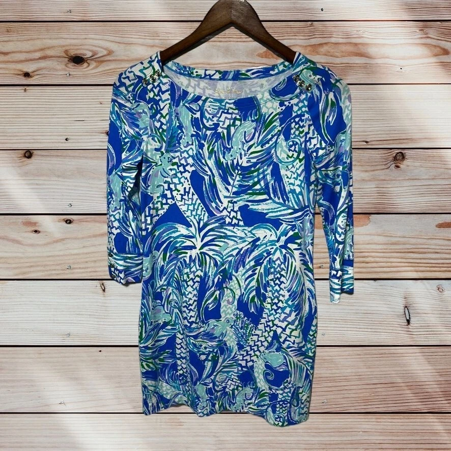Lilly Pulitzer Dress Canopy Chaos Blue Size XS