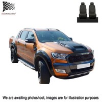 Ford Ranger Wildtrak Vorne Seat Abdeckung Tailliert (2022 Ab) Schwarz 1191