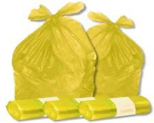 150 Sacchetti Raccolta Differenziata Buste Immondizia 55x65 Giallo Spazzatura - Foto 2 di 2