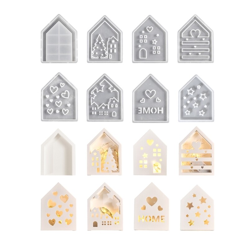 Versatile Silicone House Mold For Crafting Hollow House Style Storage And Decors