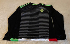 Mens Mexico SOCCER Football Jersey Black Gray Long Sleeve OMAR #4