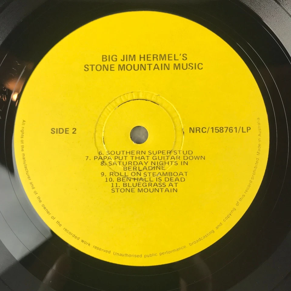 Big Jim Hermal's Stone Mountain Music Vinyl Record Album (Signed) - Image 4 of 4