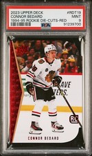 2023 Upper Deck Hockey Connor Bedard #RDT19 1994-95 Rookie Die Cut Red PSA 9 Mnt