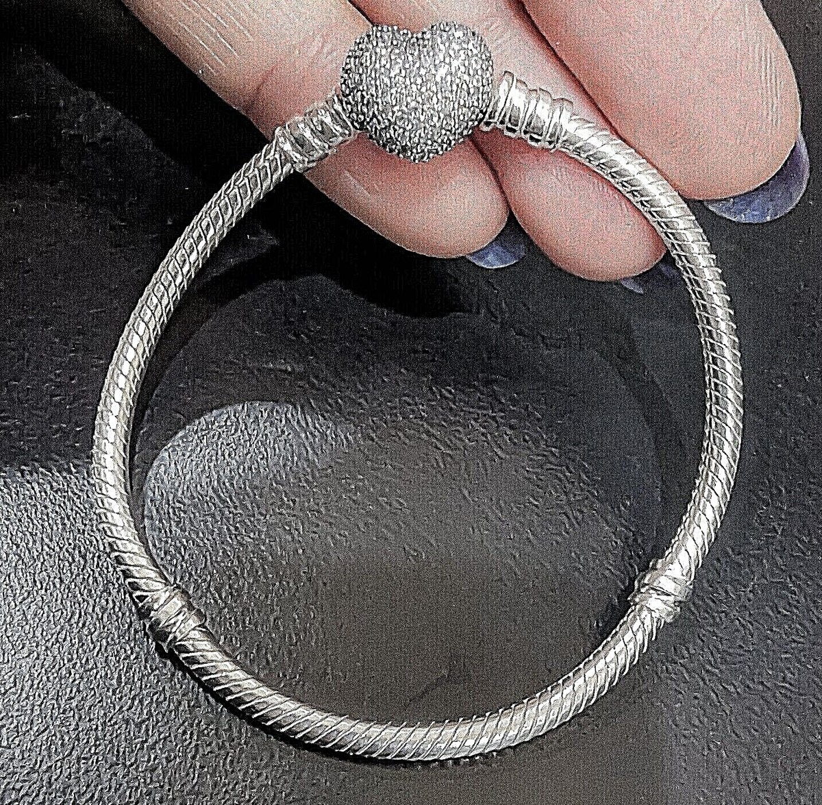 New 100% PANDORA Brand 590727CZ 925 Silver Sparkling Pave Heart