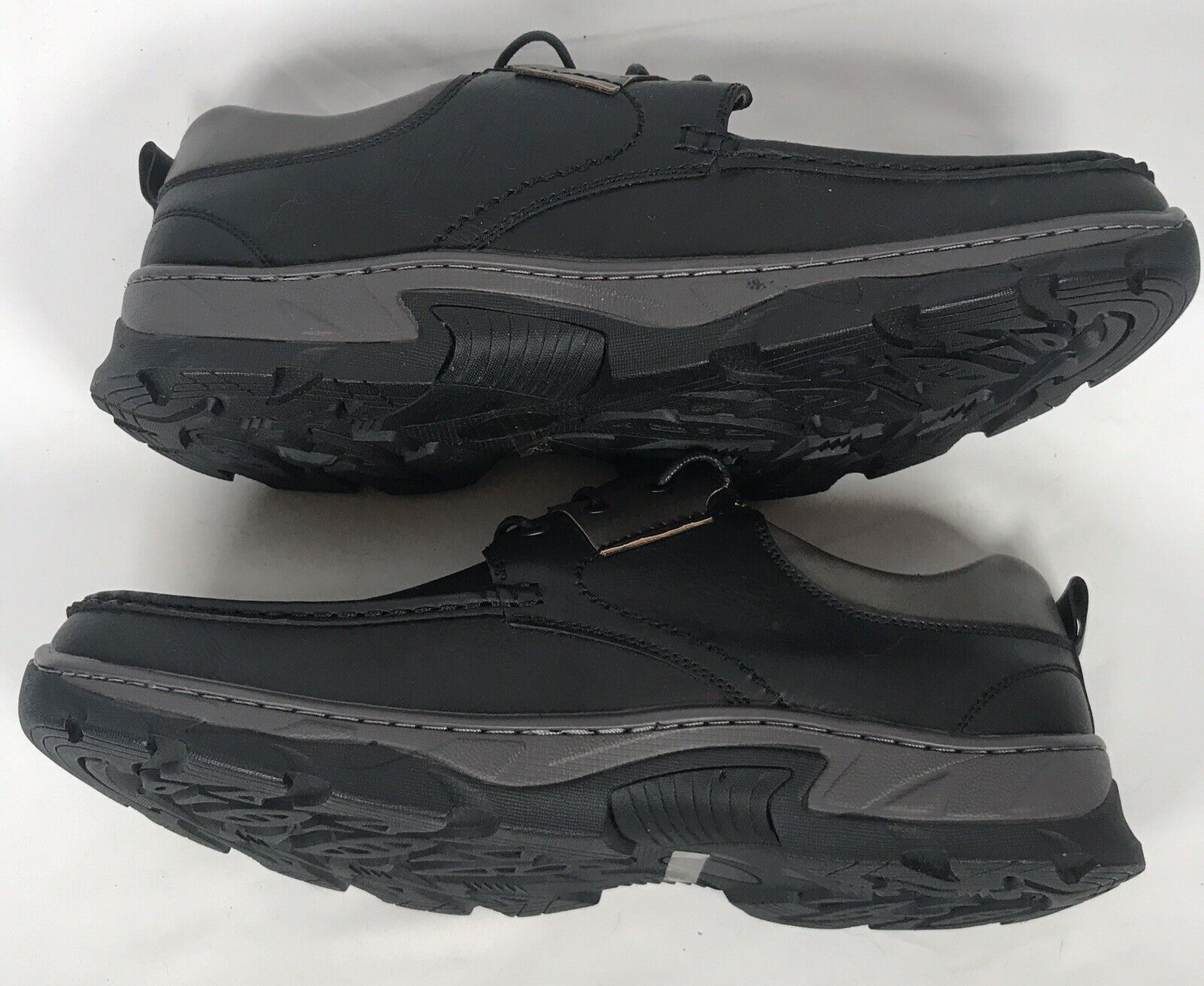 SAOLA Scarpe uomo Solo nere e grigie ecopelle stringate casual Oxford taglia 13