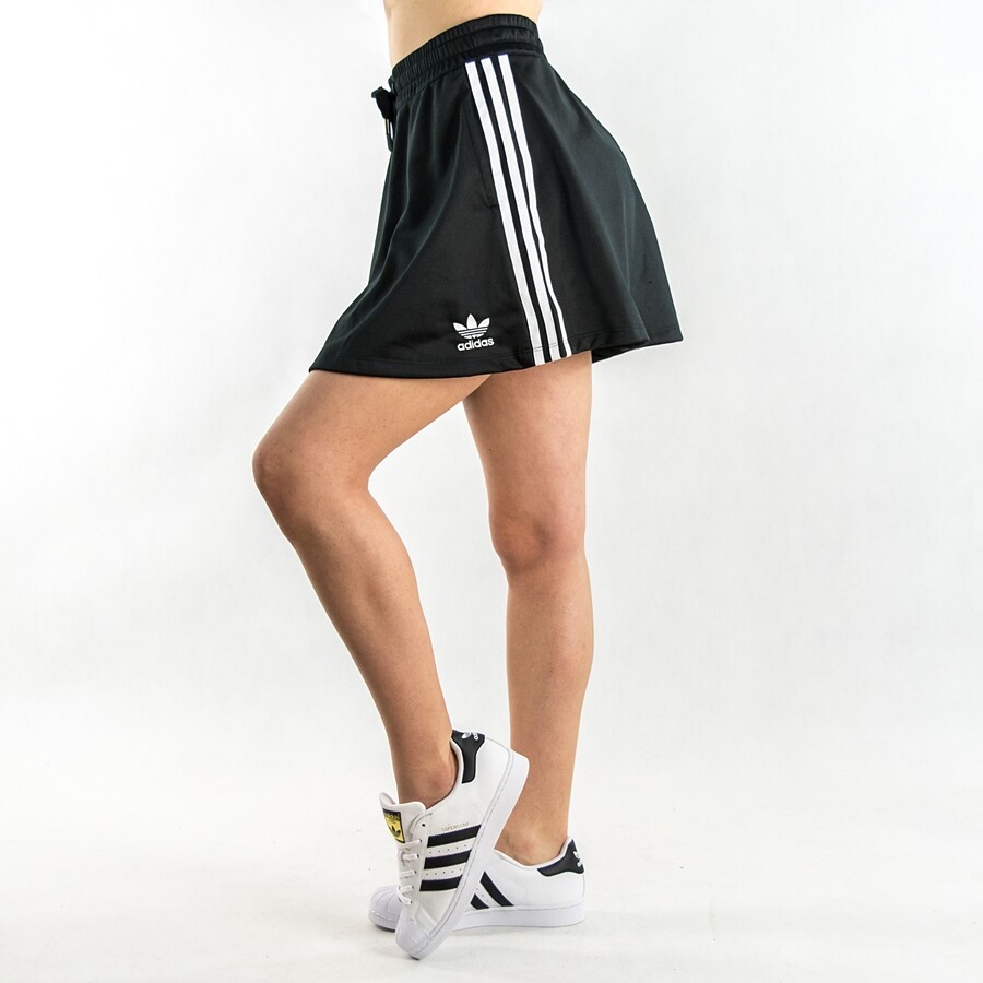 【ADIDAS】3S Skirt - Black / IW8461 Adidas Women's Originals 3S Track Skirt Casual Sweat Skirt