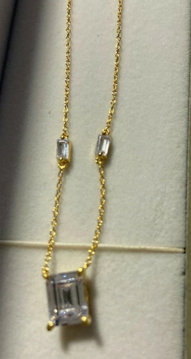 Diamonique cheap solitaire necklace